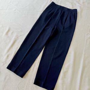 Tiffany Knit Womens Knit Pants Navy Stretchy Wool Blend Straight Leg Size 8